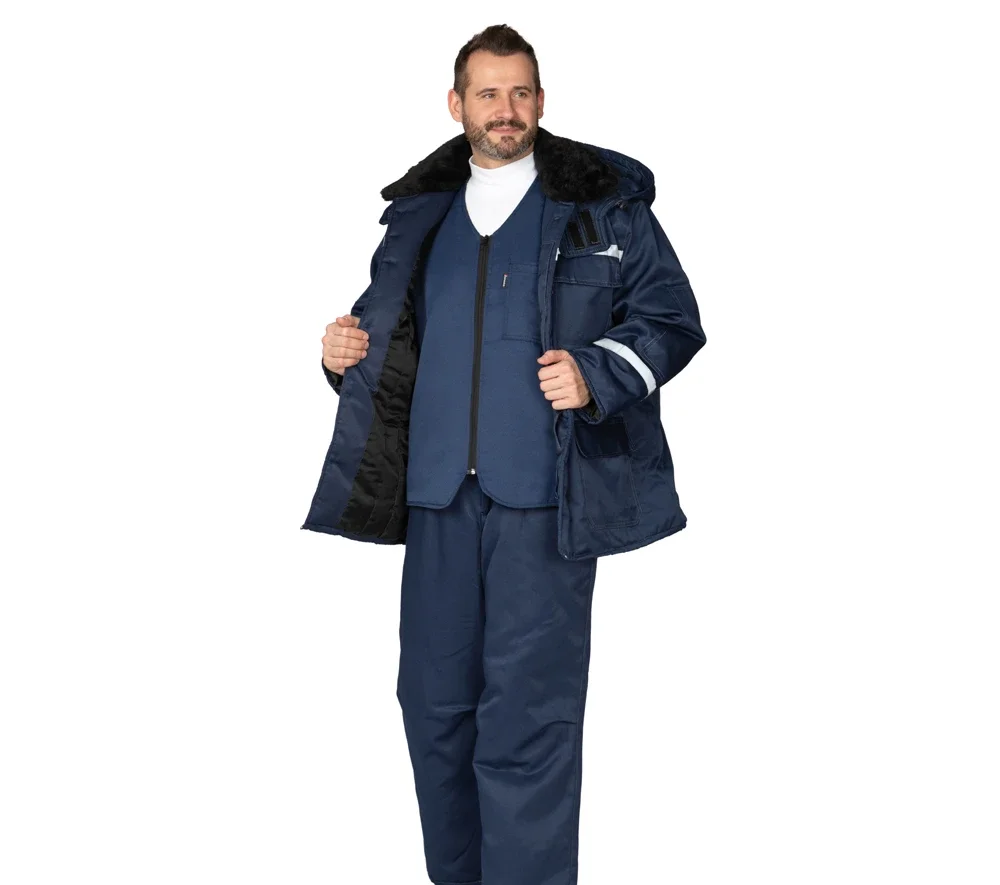 Жилет универсальный утеплённый "Универсал" тёмно-синий - фото 11