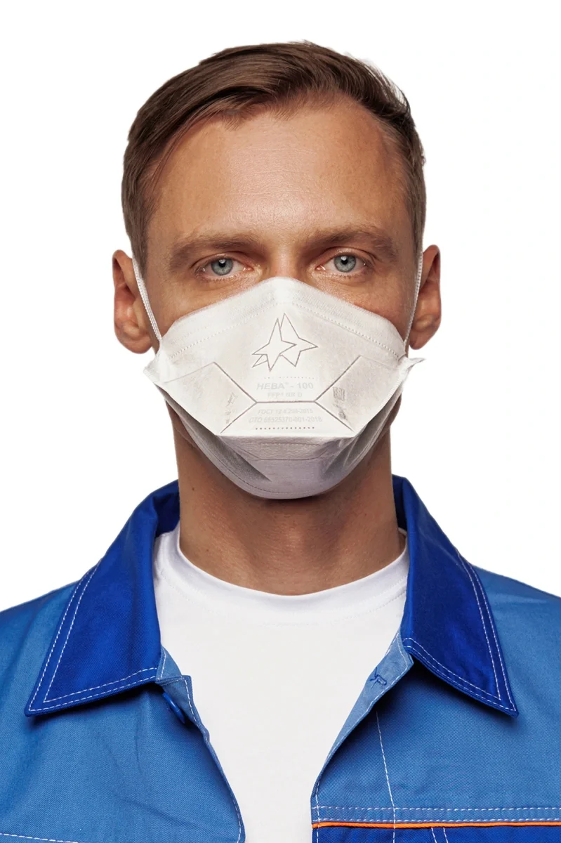 Респиратор НЕВА-100 (РК) FFP1 NR D (аналог 3М Aura 9310+ и VFlex 9101) - фото 1
