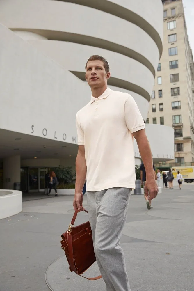 Рубашка поло Heavymill серый меланж - фото 7