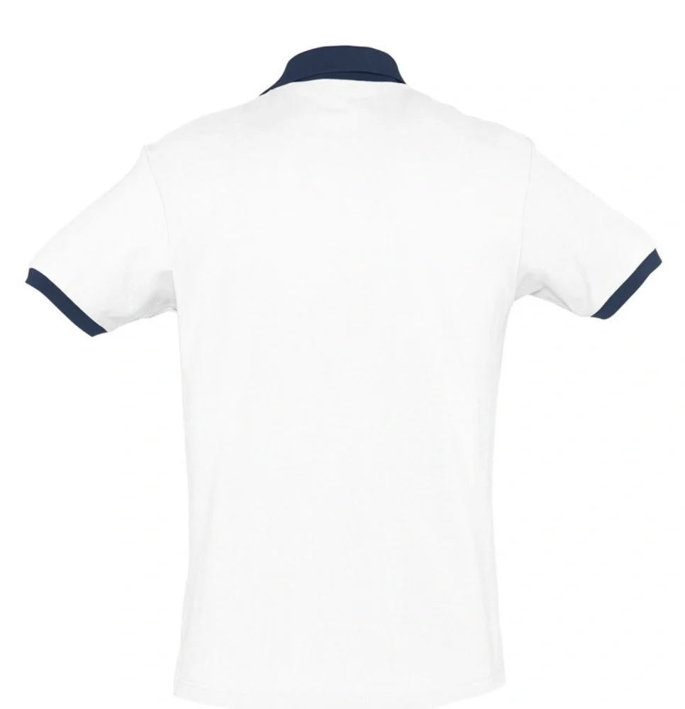 Рубашка поло Prince 190, белая с темно-синим - фото 3