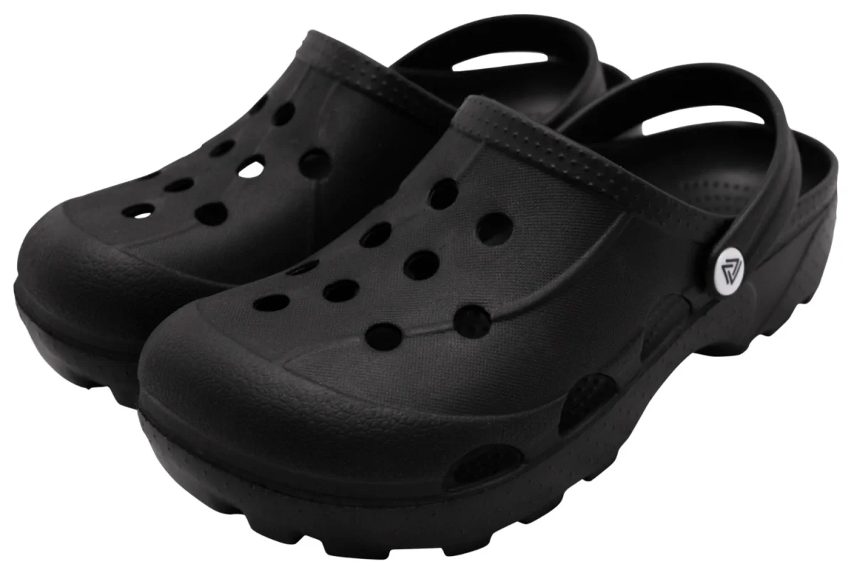 Сабо ЭВА (ЖАНЕТТ) женские, с ремешком и перфорацией, черные - фото 1