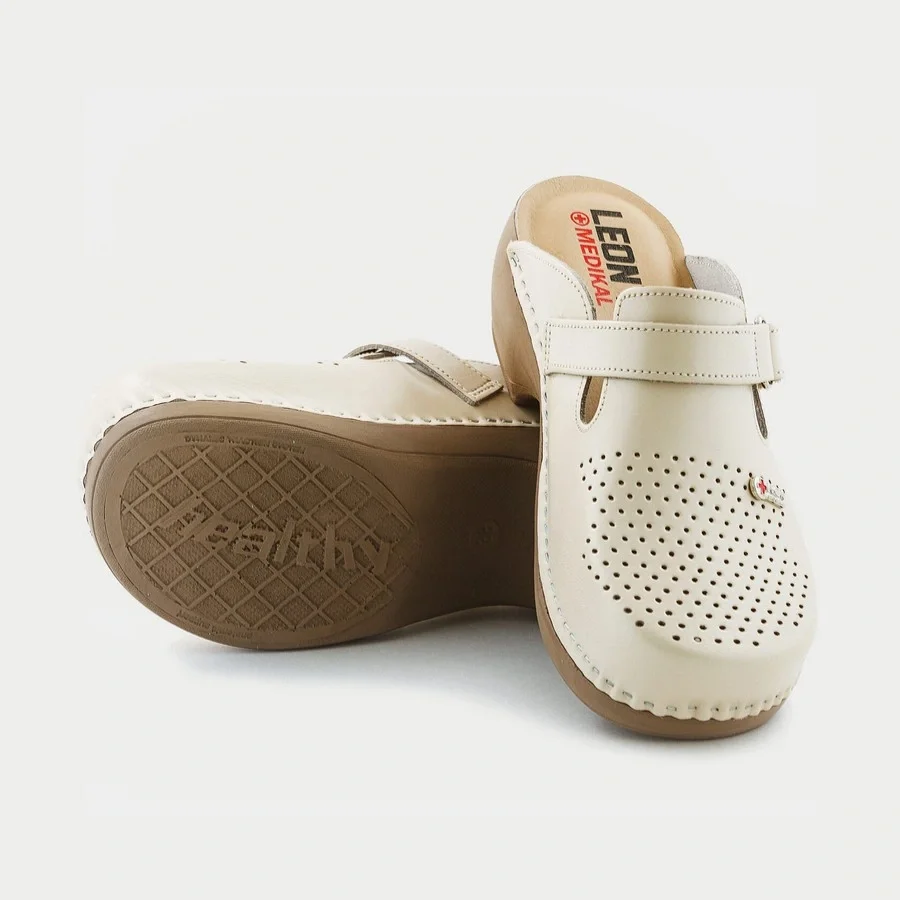 Сабо LEON ортопедические женские MED159BE, бежевый - фото 6