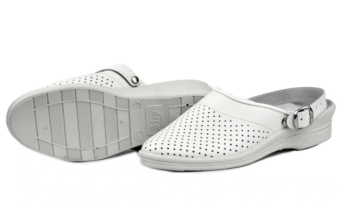 Сабо кожаные 4-12-7 (STEP) женские, белые - фото 1