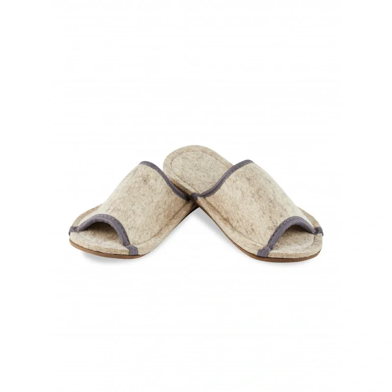 Тапочки войлочные 412О с подошвой ЭВА, Цвет: "Натуральный светлый" - фото 2