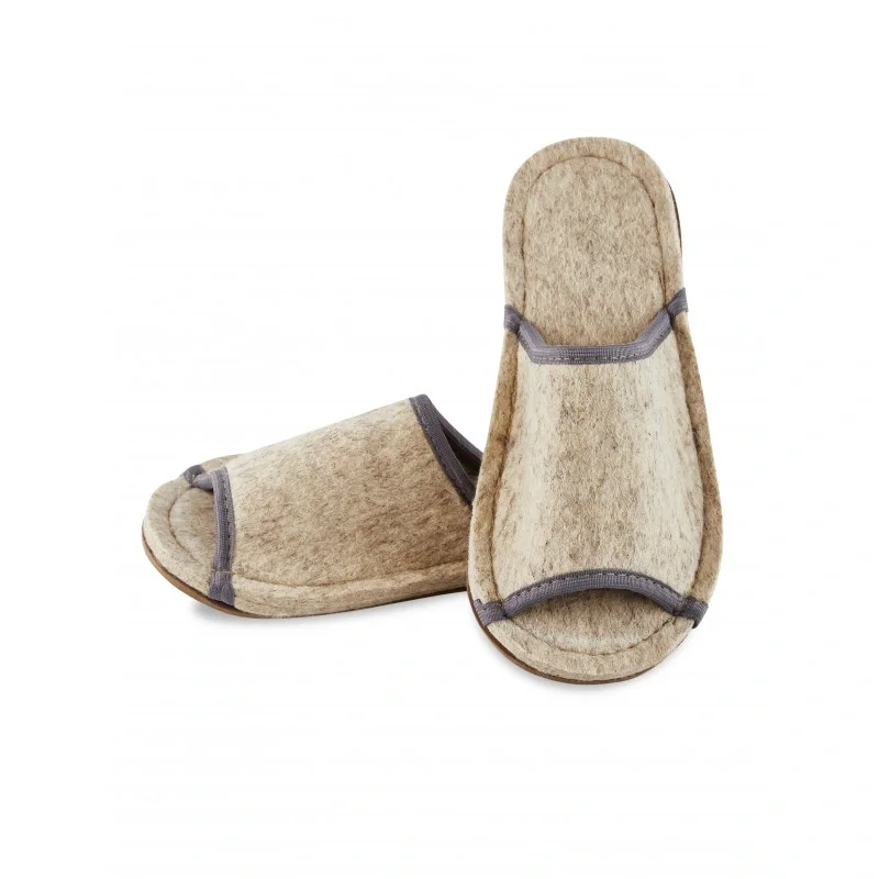 Тапочки войлочные 412О с подошвой ЭВА, Цвет: "Натуральный светлый" - фото 5