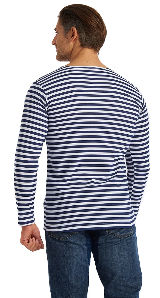 Тельняшка с начесом, синяя - фото 4