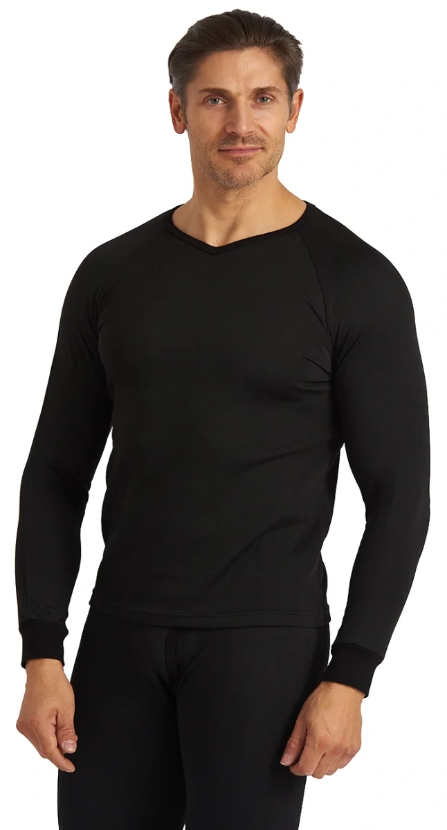 Термобельё LS для средней активности, кальсоны и фуфайка, черное РАСПРОДАЖА - фото 3