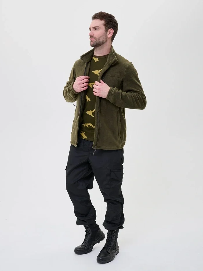 Толстовка C2MC0201, Флис, цвет Темно-оливковый - фото 1