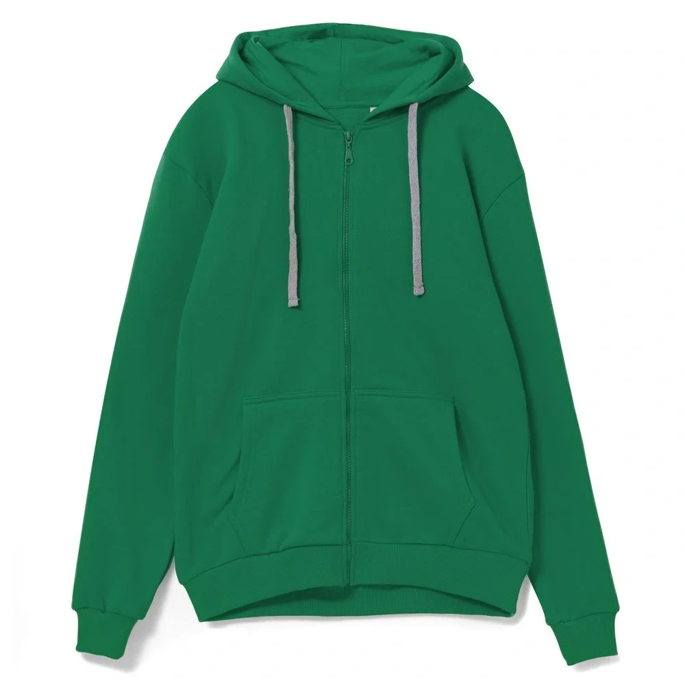 Толстовка на молнии с капюшоном Siverga, зеленая - фото 1