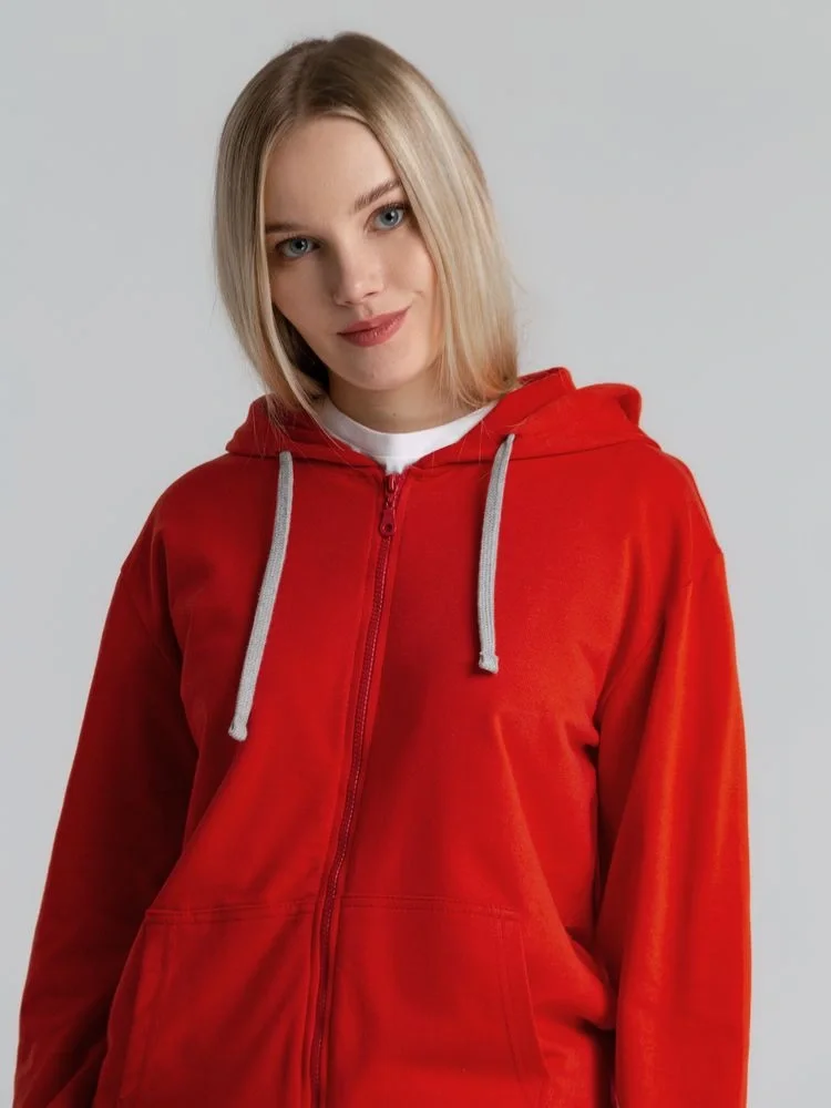 Толстовка на молнии с капюшоном Unit Siverga, красная - фото 14