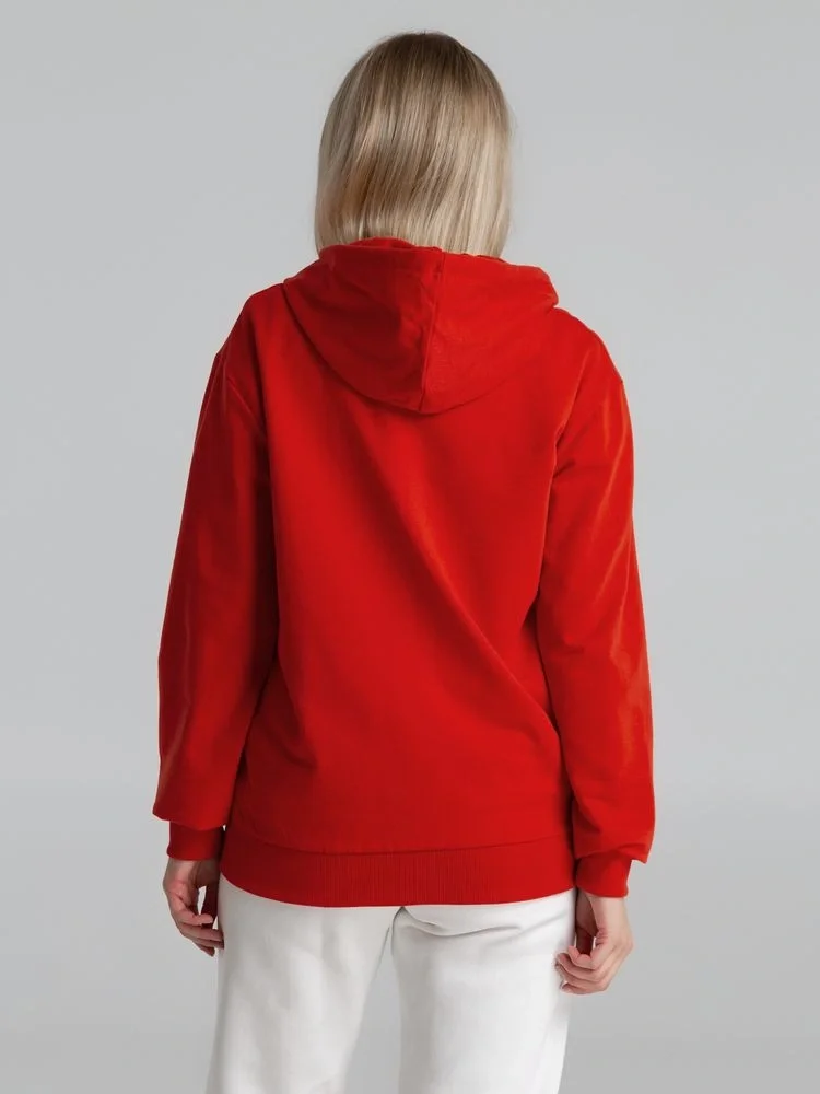 Толстовка на молнии с капюшоном Unit Siverga, красная - фото 16