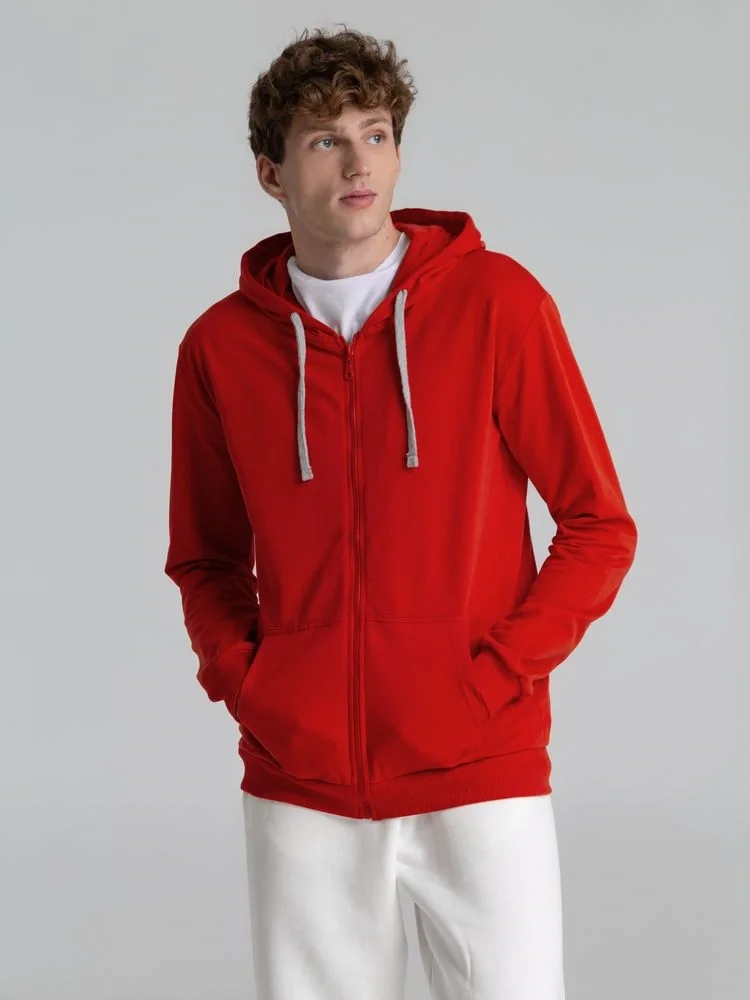 Толстовка на молнии с капюшоном Unit Siverga, красная - фото 19