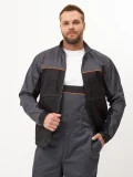 Куртка Волна-2 (35% хлопок, 65% пэ), серый/черный - фото 9