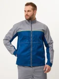 Куртка Волна-2 (35% хлопок, 65% пэ), серый/синий - фото 3