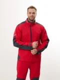Куртка Корнет (100% хлопок), красный/серый - фото 5