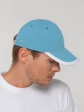 Бейсболка Honor, голубая с белым кантом - фото 5