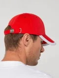 Бейсболка Honor, красная с белым кантом - фото 6
