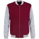 Бомбер College, бордовый - фото 11