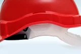 Каска защитная ЕЛАНПЛАСТ ЕВРОПА красная (ленточное оголовье) - фото 3