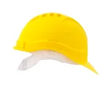 Каска защитная ЕЛАНПЛАСТ ЕВРОПА желтая (ленточное оголовье) - фото 2