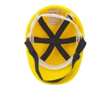 Каска защитная ЕЛАНПЛАСТ ЕВРОПА желтая (ленточное оголовье) - фото 3