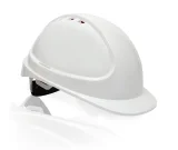 Каска защитная ЕЛАНПЛАСТ ФОРВАРД со встроенными очками белая - фото 3