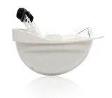 Каска защитная ЕЛАНПЛАСТ ФОРВАРД со встроенными очками белая - фото 5