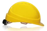 Каска защитная ЕЛАНПЛАСТ ФОРВАРД желтая (ленточное оголовье, храповый механизм) - фото 1
