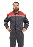 Костюм рабочий "Легион" т.серый/красный - фото 1