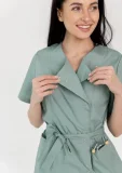 Костюм медицинский женский "Элана" (тк. тиси) зеленый РАСПРОДАЖА 40% - фото 4
