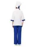 Костюм повара женский "Фламбе" белый с васильковым - фото 5