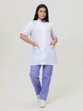 Костюм женский "Лея" белый с сиреневым - фото 1