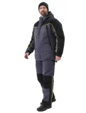 Костюм зимний "БУРАН" куртка/полукомб. цвет:Т.СЕРЫЙ/ЧЕРНЫЙ - фото 4