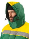 Куртка зимняя "УРАЛ" цвет: т.зеленый/желтый - фото 4