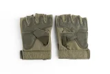 Перчатки тактические без пальцев "АЛЬФА"(ХАКИ)-К - фото 3