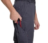 Брюки мужские "Люкс" серые модернизированного покроя с усиленными карманами - фото 7