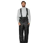 Брюки мужские утеплённые "Альфа" со съемными бретелями на фастексах чёрные - фото 3