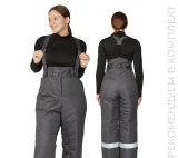 Брюки женские утеплённые "Онега" серые - фото 1