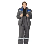 Брюки женские утеплённые "Онега" серые - фото 10