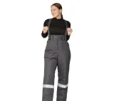 Брюки женские утеплённые "Онега" серые - фото 3