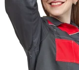 Халат женский "Бренд 2020" серый/красный - фото 8