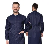 Халат кислотощелочестойкий (КЩС) мужской синий - фото 1