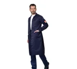 Халат кислотощелочестойкий (КЩС) мужской синий - фото 4