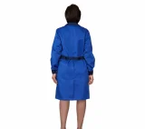 Халат женский "Универсальный" василёк/тёмно-синий эконом - фото 3