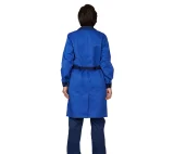 Халат женский "Универсальный" василёк/тёмно-синий эконом - фото 5