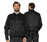 Костюм мужской "Альфа" чёрный (куртка и брюки) для охранников - фото 1