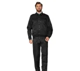Костюм мужской "Альфа" чёрный (куртка и брюки) для охранников - фото 2