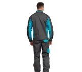 Костюм мужской "Бренд 1 2020" серый/бирюза (куртка и брюки) - фото 3