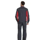 Костюм мужской "Бренд 2 2020" тёмно-серый/красный (куртка и полукомбинезон) - фото 6