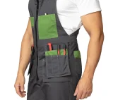 Костюм мужской "Бренд 2 2020" тёмно-серый/зелёный (куртка и полукомбинезон) - фото 17